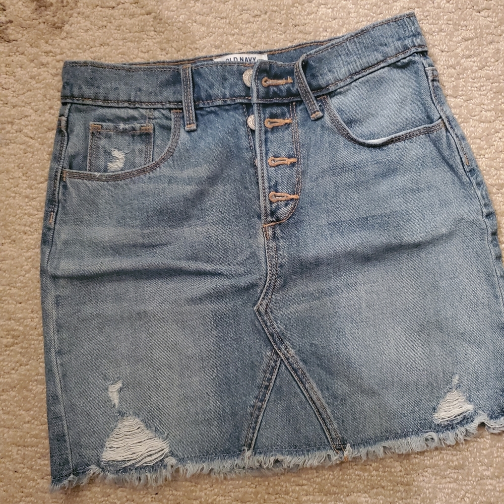 Girls Jean Skirt Size L 10-12